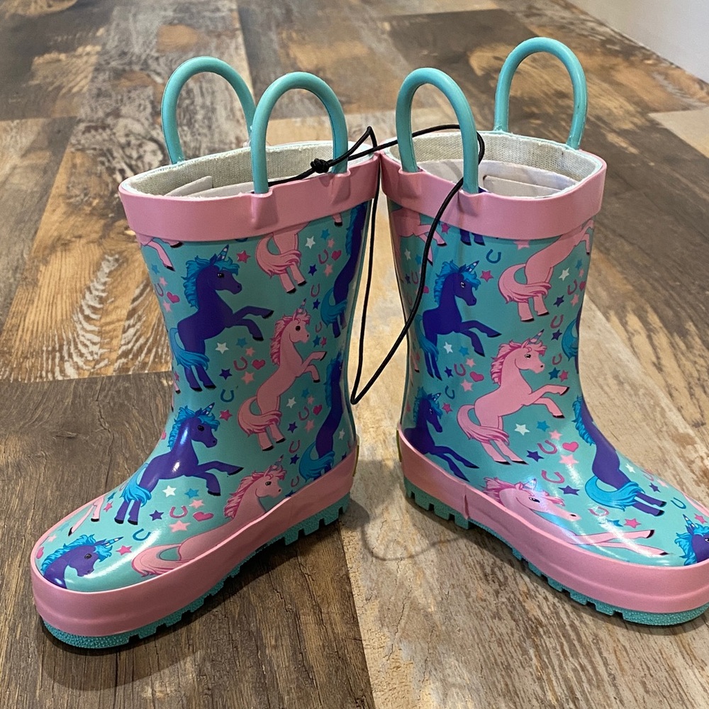 Western Chief Unicorn Kids Rain Boots - Pink and Blue